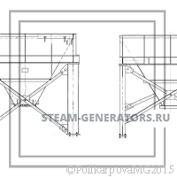 Чертеж бункера угля. Вид 1
