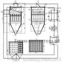 Чертеж циклона БЦ 2-5х(4+2)