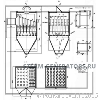 Чертеж циклона БЦ 2-6х(4+2)