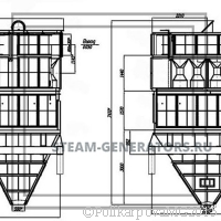 Чертеж циклона БЦ 512-6-(12x12)