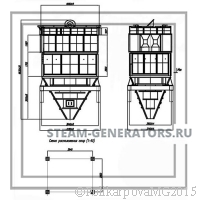 Чертеж циклона БЦ Р-512-1-(4x6)