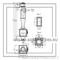 Чертеж циклона ЦН-15-300-1УП