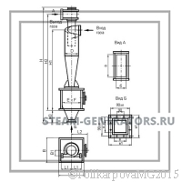 Че6ртеж циклона ЦН-15-400-1УП