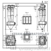 Чертеж циклона ЦН-15-600-4УП