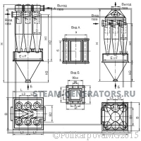 Чертеж циклона ЦН-15-900-6УП