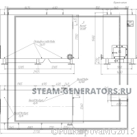 Чертеж водогрейного котла 1 МВт с колосниковой топкой