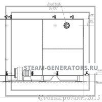 Чертеж водогрейного котла 1,1 МВт