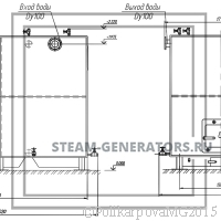 Чертеж водогрейного котла 1,2 МВт