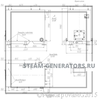 Чертеж водогрейного котла 700 кВт с топкой РВР