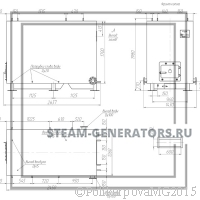 Чертеж водогрейного котла 800 кВт с топкой РВР