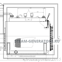 Чертеж парового котла на дизеле 500 кг/ч