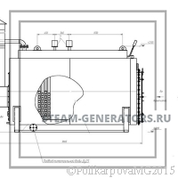 Чертеж парового котла на газе 700 кг/ч