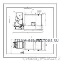 Чертеж водогрейного угольного котла 1,1 МВт