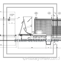 Чертеж водогрейного угольного котла 1,2 МВт вид 2