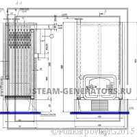 Чертеж водогрейного угольного котла 150 кВт