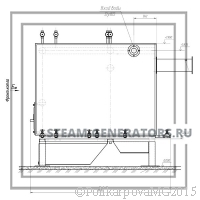 Чертеж водогрейного угольного котла 700 кВт