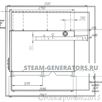 Чертеж водогрейного угольного котла 800 кВт
