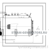Чертеж парогенератора на газе 1000 кг/ч