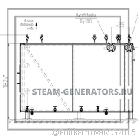Чертеж водогрейного газового котла 1 МВт