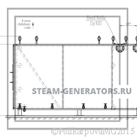 Чертеж водогрейного газового котла 1,3 МВт