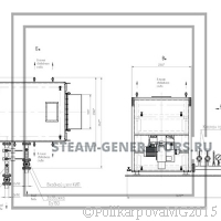 Чертеж водогрейного газового котла 1,8 МВт