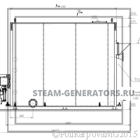 Чертеж водогрейного газового котла 4 МВт