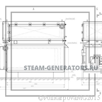 Чертеж водогрейного газового котла 400 кВт