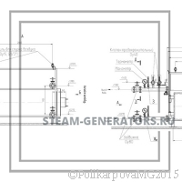 Чертеж водогрейного газового котла 500 кВт вид 2