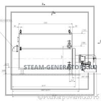 Чертеж водогрейного газового котла 500 кВт