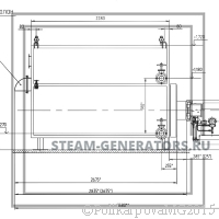 Чертеж водогрейного газового котла 600 кВт