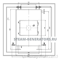 Чертеж водогрейного газового котла 700 кВт