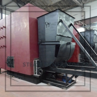 Котел водогрейный  на твердом топливе